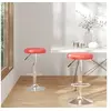 Image de Tabourets de bar lot de 2 rouge similicuir333099