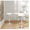 Image de Tabourets de bar lot de 2 crème similicuir333101