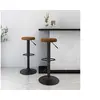 Image de Tabourets de bar lot de 2 marron velours