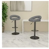 Image de Tabourets de bar lot de 2 gris clair velours