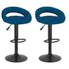 Image de Tabourets de bar lot de 2 bleu velours333273
