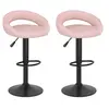Image de Barkrukken 2 st fluweel roze333274