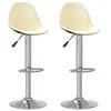 Image de Tabourets de bar lot de 2 crème tissu333383