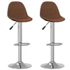 Image de Tabourets de bar lot de 2 marron tissu333384