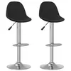 Image de Tabourets de bar lot de 2 noir tissu333387