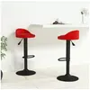 Image de Tabourets de bar lot de 2 rouge bordeaux velours