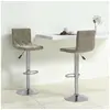 Image de Tabourets de bar lot de 2 gris clair velours