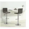 Image de Tabourets de bar lot de 2 gris foncé velours