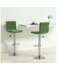 Image de Tabourets de bar lot de 2 vert foncé velours333690