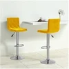 Image de Lot de 2 Tabourets de Bar, Chaise de Pub, Siège de Bistrot, Meuble de Salle à Manger Cuisine Salon Maison Intérieur, Jaune Moutarde Velours