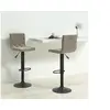 Image de Tabourets de bar lot de 2 gris clair velours333731