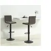 Image de Tabourets de bar lot de 2 gris foncé velours