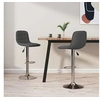 Image de Tabourets de bar lot de 2 gris foncé tissu333946