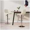 Image de Tabourets de bar lot de 2 crème tissu333947