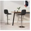 Image de Tabourets de bar lot de 2 noir tissu333951
