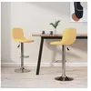 Image de Tabourets de bar lot de 2 jaune tissu333952