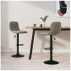 Image de Tabourets de bar lot de 2 gris clair velours333991