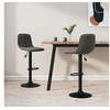 Image de Tabourets de bar lot de 2 gris foncé velours333992