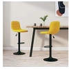 Image de Tabourets de bar lot de 2 Jaune Velours333998