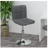 Image de Tabouret de bar pivotant Gris foncé Tissu