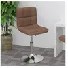 Image de Tabouret de bar pivotant Marron Tissu
