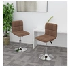 Image de Lot de 2 chaise en plastique non pliable interieur H. 71 cm marron