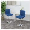 Image de Lot de 2 chaise interieur non pliable H. 71 cm en plastique bleu
