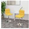 Image de Lot de 2 chaise interieur non pliable en plastique H. 71 cm jaune