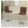 Image de Tabourets de bar lot de 2 marron tissu