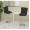 Image de Tabourets de bar lot de 2 noir tissu334245