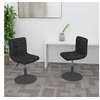 Image de Lot de 2 chaise de bureau interieur non pliable en plastique H. 71 cm noir