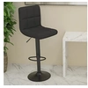 Image de Tabouret de Bar Siège de Pub Chaise Pivotante de Bar Tabouret de Comptoir Siège de Bistrot Chaise de Pub Maison Intérieur Noir Tissu
