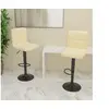 Image de Tabourets de bar lot de 2 crème tissu