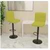 Image de Tabourets de bar lot de 2 vert tissu334287