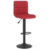 Image de Tabourets de bar lot de 2 rouge bordeaux tissu