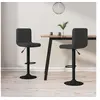 Image de Tabourets de bar lot de 2 noir velours