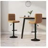 Image de Tabourets de bar lot de 2 marron velours334303