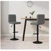 Image de Tabourets de bar lot de 2 gris foncé velours334306