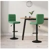 Image de Tabourets de bar lot de 2 vert foncé velours334308