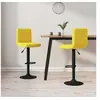 Image de Tabourets de bar lot de 2 jaune moutarde velours