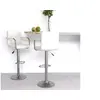 Image de Tabourets de bar lot de 2 blanc similicuir