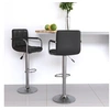 Image de Tabourets de bar lot de 2 noir similicuir