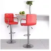 Image de Tabourets de bar lot de 2 rouge similicuir334595
