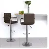 Image de Tabourets de bar lot de 2 marron similicuir334596