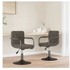 Image de Chaises pivotantes à manger lot de 2 gris foncé velours