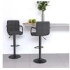 Image de Tabourets de bar lot de 2 gris foncé tissu334636