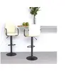 Image de Tabourets de bar lot de 2 crème tissu334637