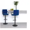 Image de Tabourets de bar lot de 2 bleu tissu334639