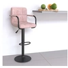 Image de Tabouret de Bar Siège de Pub Fauteuil Pivotant de Bar Tabouret de Comptoir Siège de Bistrot Chaise de Pub Maison Intérieur Rose Velours 334653