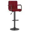 Image de Tabouret de bar Rouge bordeaux Velours